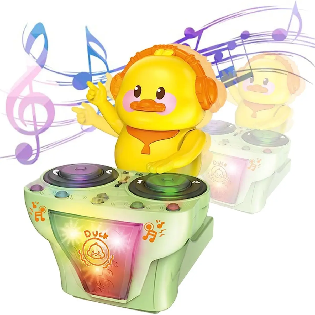 Interactive Dancing DJ Duck Toy, Cool Musical Baby Sound Toys, Gorgeous Music Playing DJ Duck, Perfect Gift for Kids for Xmas and Birthday