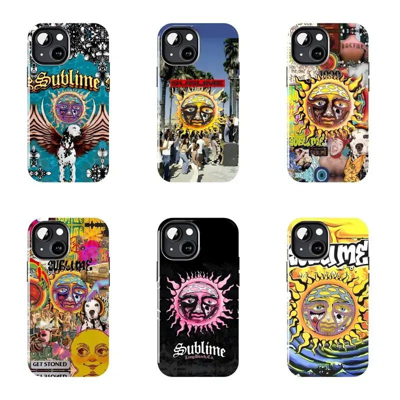 Sublime Sun Logo Psychedelic Phone Case Suitable for iPhone 17-11 Pro Max