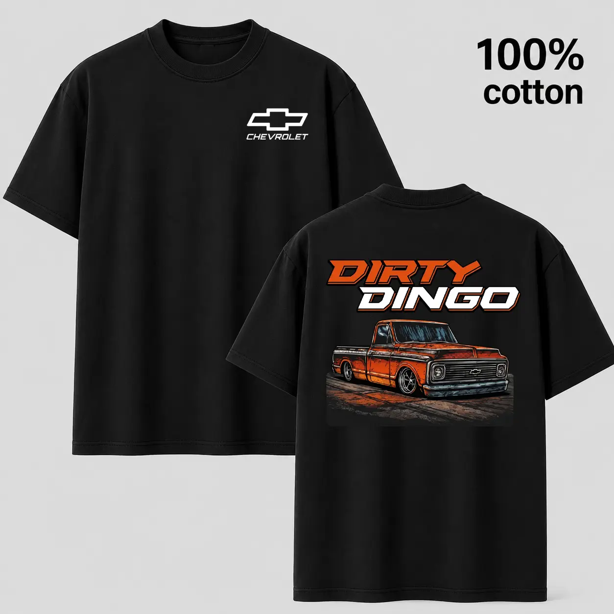 Vintage Chevrolet Truck Graphic T-Shirt - Dirty Dingo Custom Pickup Tee