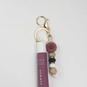 Lip Balm Keychain for Summer Fridays 0.5 Oz - Stylish Secure Lip Gloss Bag Charm with Hook Loop Closure & 10 Color Options - Perfect  Chrismas Valentine's Day Gift for Women