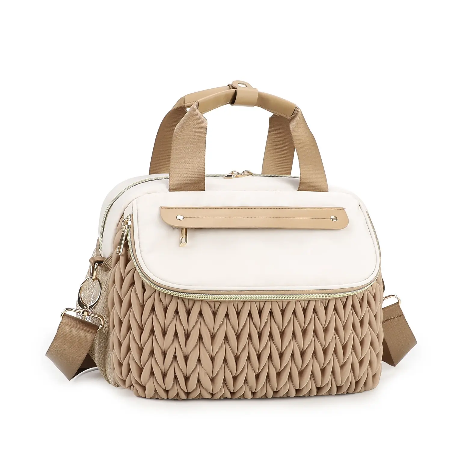New Quilted Mommy Bag, Baby Stroller Bag, Handheld Crossbody Pre-Natal Bag, Large Capacity Multi-Functional Maternity Bag, Storage Bag, Mommy Diaper Bag, Mummy Bag