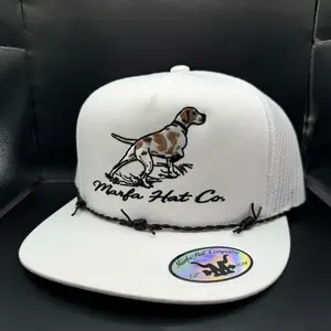 The Pointer Hat - Trucker Cap with Embroidered Dog Design and Adjustable Snapback