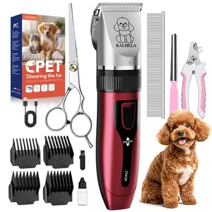 Dog Grooming Clippers, Low Noise, Electric Quiet, Adjustable Clipper Comb, Rechargeable Cordless Dog Hair Clippers for Dogs Cats Pets,