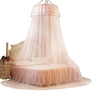 Mosquitos net, Bed for Girls,Breathable Round Lace Net Bed Netting for Twin Full Queen King Beds (# 2)
