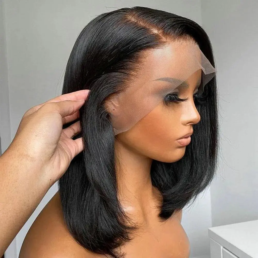 134 Full Frontal Lace Human Hair Wig Hand-Woven Density 150% & 180% Suitable for Any Skin Color 8-16 Inches Hot Dyeable Unisex