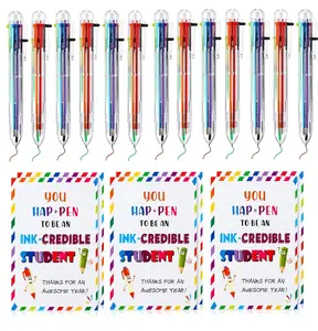 Back to School Gift 6 in 1 Ballpoint Pen with Cards 30sets Retractable Ballpoint Pens Gift from Teacher  Multi Color Pen and 30 Pcs You Are Awesome Cards for Classroom Student, School Stationery, Graduation Party Favors for Guests 2026