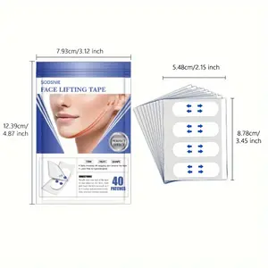 [Customer Favorite] SODSNIE Instant Face Lift Tape - Waterproof, Transparent Skin Tightening Patches for Eyes, Double Chin & Neck - Alcohol-Free, Suitable for All Skin Types-