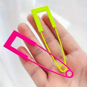 Vibrant & Lime Safety Pins, Decorative Sewing Clips, Sewing Tools for Scarves, Shawls, Cardigans, Vintage Art Style Sweater Clasps