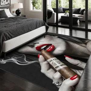 Soft and comfortable printed carpet, home decorative carpet, large living room carpet, Fluffy modern rug, sofa cushion, entrance mat, suitable for various scenarios such as shopping malls, cafes, Fluffy Area Rug