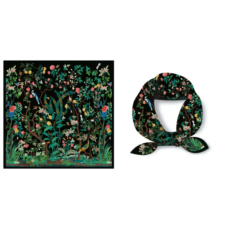 Forest sunscreen beach towel shawl square scarf silk scarf
