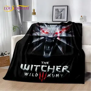 HD The W-Witcher Game Cartoon Soft Blankets,Keep Warm Throw Blanket Skin-friendly Blanket for Picnic Beds Sofa Home Bedroom Gift