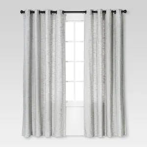 1pc 54"x95" Light Filtering Diamond Weave Window Curtain Panel Gray - Threshold