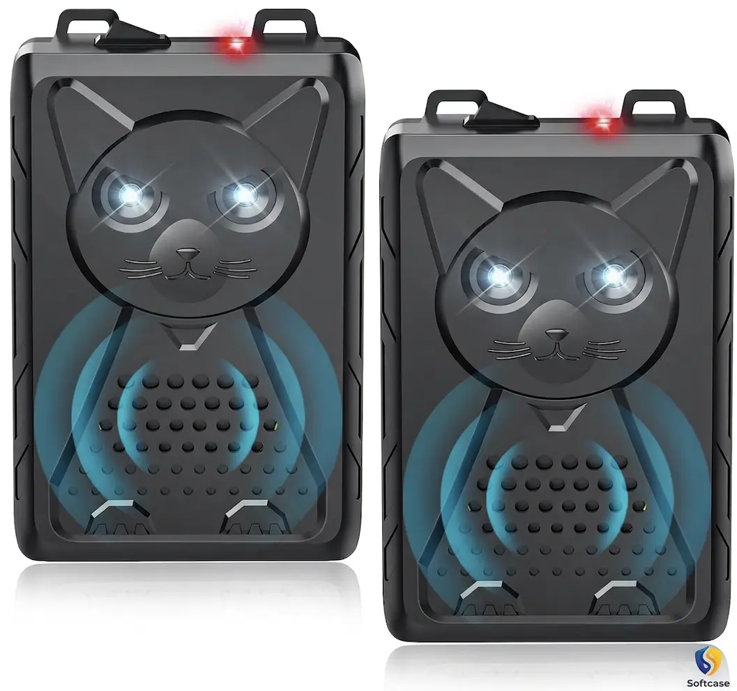 Ultrasonic Pest & Rodent Mouse Squirrels Repellent, Plug-in Electronic Rat Bat Bug Spider Repeller, Battery Operated Deterrent Control Mice for Car Engines, Replace Mouse Traps Indoor, Outdoor 2 Pack Easy Portable Cleaning Detailing Improvement Home