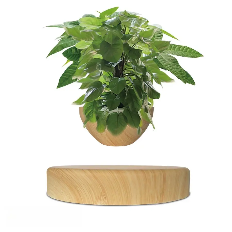 Floating Plant Pot Magnetic Levitating Design for Succulents Air Bonsai & Fake Flowers Unique Home Office Desk Decor Father's Day Gift
