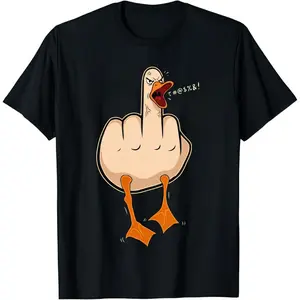 🦆😂[100% Cotton][Graphic T Shirt][Funny T  Shirt]Funny Duck Graphic T-Shirt – Unisex Meme Tee, Cartoon Humor Casual Statement Shirt, Cotton Streetwear Top, Relaxed Aesthetic Outfit for Men & Women Everyday Wear Gift Idea
