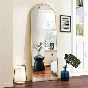 Arch Full-Length Floor Mirror – 64″×21″ Frameless Stand or Wall-Mount