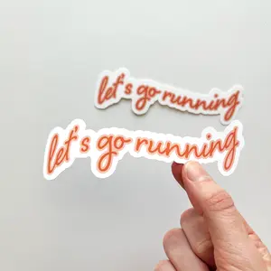 Let's Go Running Sticker
