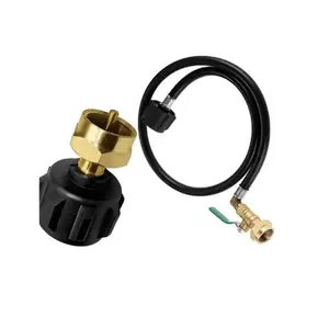 Onlyfire Propane Refill Adapter Kit | Solid Brass 1 lb Tank Adapter + 3FT Refill Hose