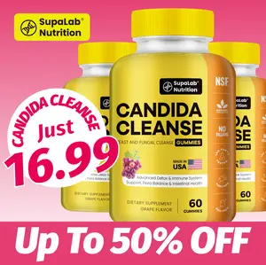 Candida Cleanse Gummies - Yeast Detox & Flora Balance & Gut Health | 60 Gummies-MADE IN USA-SupaLab Nutrition