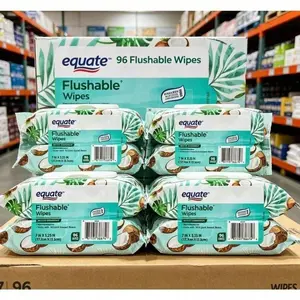 COCONUT SCENT FLUSHABLE WET WIPES – 2 PACK