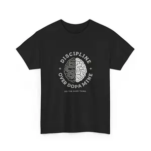 Discipline Over Dopamine T-shirt | Motivational Gym Tee
