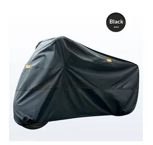Waterproof Black Motorcycle Cover | All Weather UV Wind Dust Protection | Anti-Theft Lock Hole, Universal Fit for Motorbike E-Bike Electric Bike | Indoor Outdoor Storage