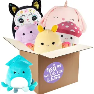 Squishmallows Mystery Two 10" & One 12" 3-Squish Value Pack - Get Three Jumbo Jazwares Plush for Less- Collectible Soft & Squishy Stuffed Animal Toy- Gift Set for Kids, Girls & Boys