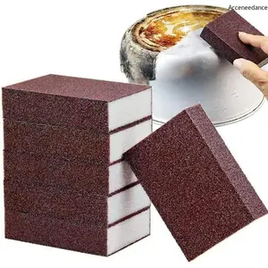 6pcs Diamond Sand Cookware Scrub Sponges, Heavy Duty Cleaning Pads For Restoring Stainless Steel & Aluminum
