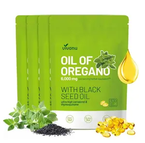 Oil of Oregano with Black Seed Oil 300 Capsules|Natural Antioxidants |Nutritional Support | Highly Effective Botanicals Dietary Healthcare Supplement| Fitness Vitamin Edible Bathroom Bathroom Booster