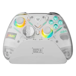 AOLION K-20 Wireless Bluetooth Controller with Hall Effect Joystick Triggers RGB Lighting, 1000mAh Adjustable Multi-Platform Gamepad for PC Switch Android iOS White - Consoles Does not support XBOX PS