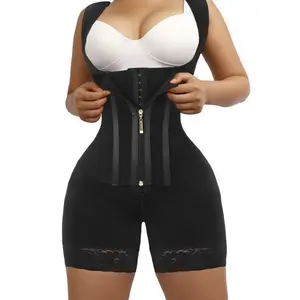 Womens High Compression Full Body Shapewear  Tummy Control, Butt Lifter, Thigh Slimmer, Waist Trainer Corset with Zipper Front Closure, Adjustable Straps, Seamless Fit, Snatched Waist, Hourglass Shape, Postpartum, Workout, Body Sculpting