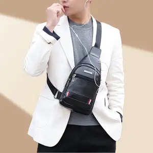 Sling Bag Casual Daypack Chest Crossbody Bag Cycling Purse for Men with Adjustable Strap and Multiple Pockets