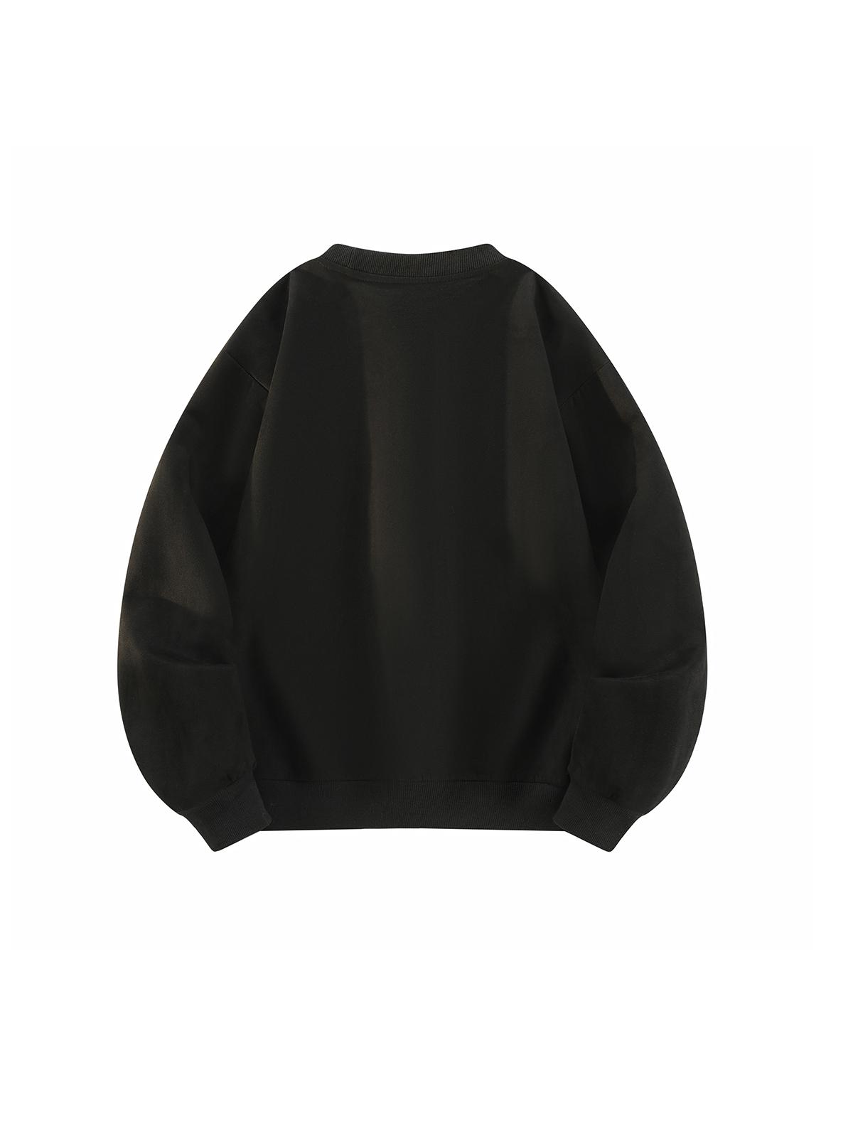 3-pack: men’s crewneck sweatshirt, men’s pullover sweatshirt.Loose, comfortable fit, no print design—simple and versatile for home, everyday casual wear, campus, and commuting to work.