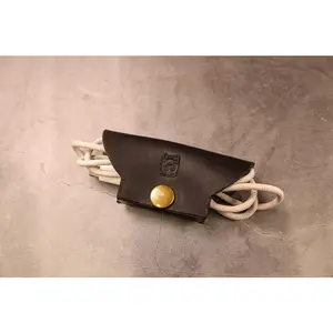Leather Cord Wrap - Black Minerva