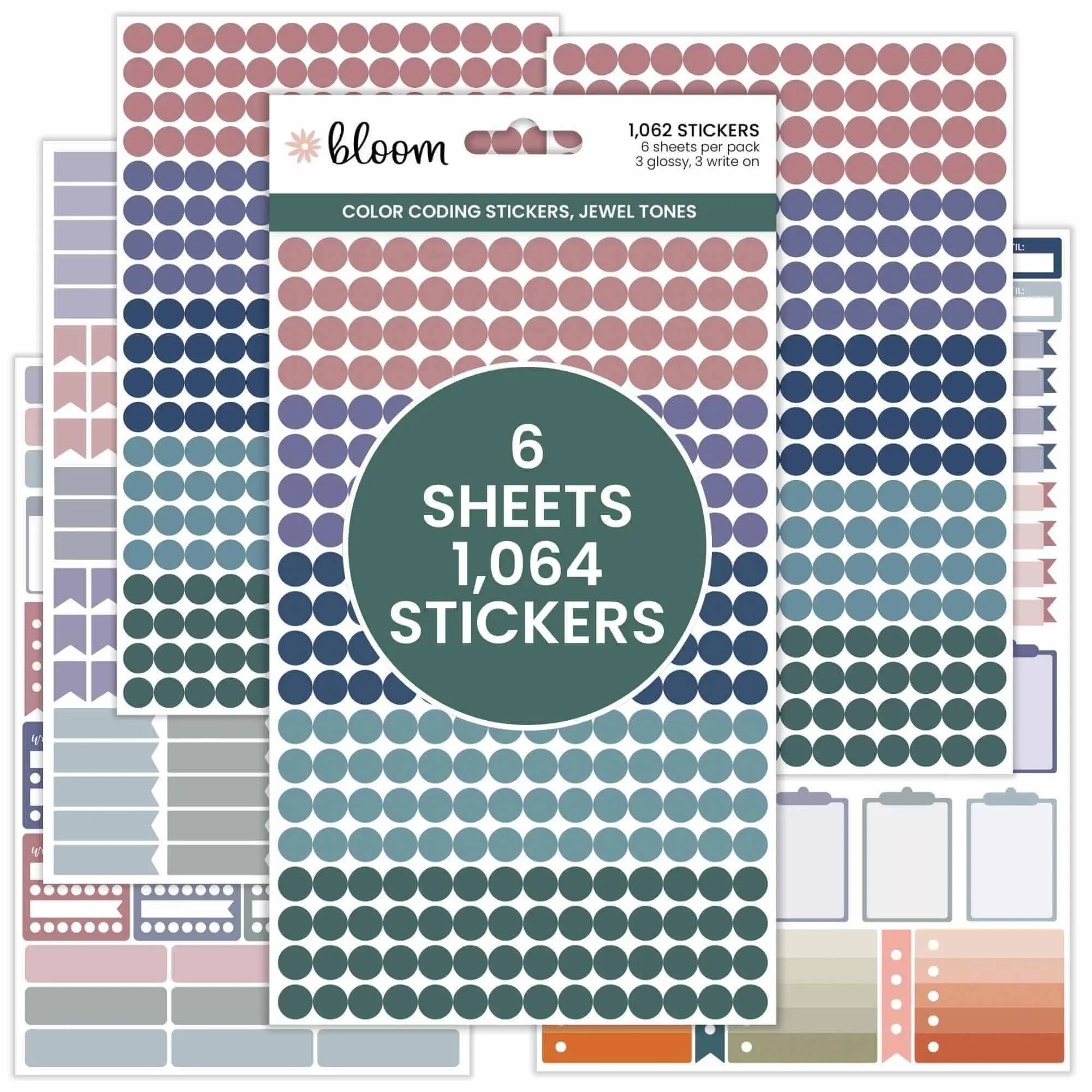 Planner Stickers | Color Coding – Jewel Tones