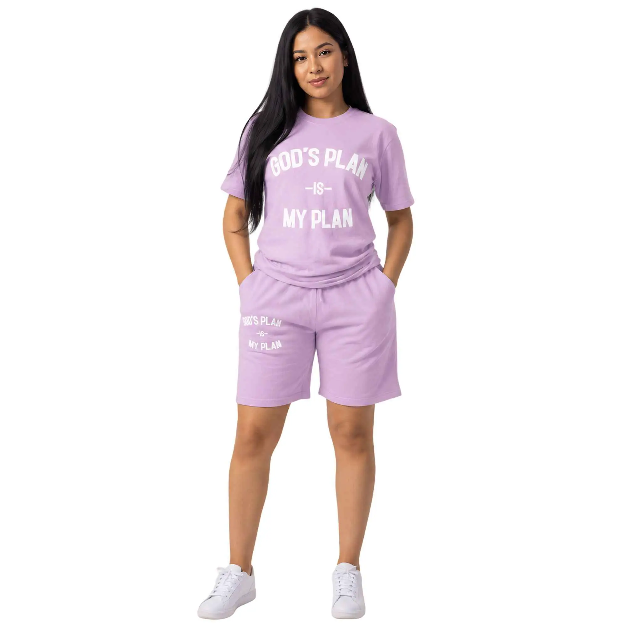 God's Plan My Plan Calm, Christian Short Set, Christian Apparel. Unisex Shorts