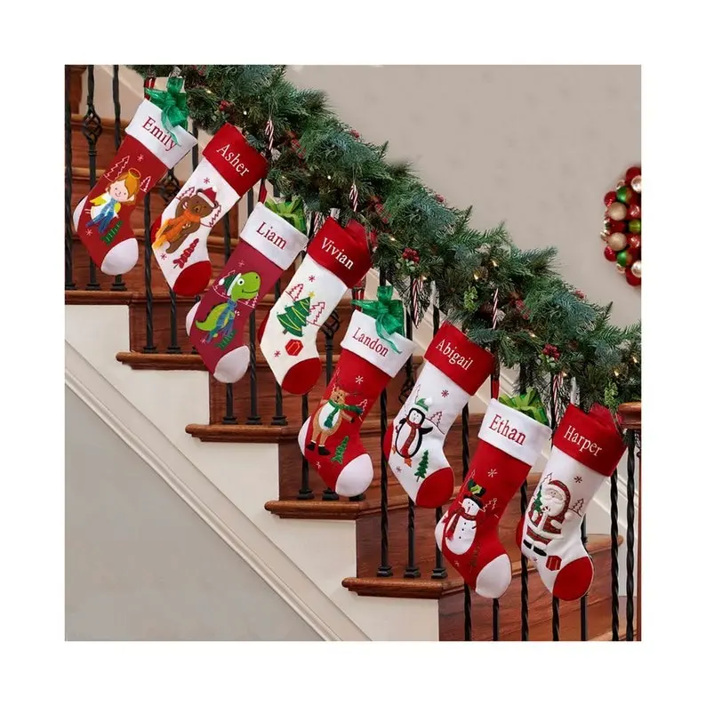 Personalized Holiday Christmas Stocking, Christmas Decor, Holiday Stocking, Christmas Gift
