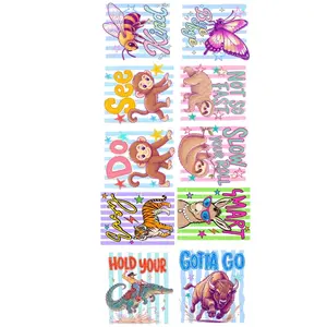 Funny Animals summer Premade Gangsheet 10 Adult Size Transfers Ready to Press DTF Transfer Hot Peel for Adult Prints