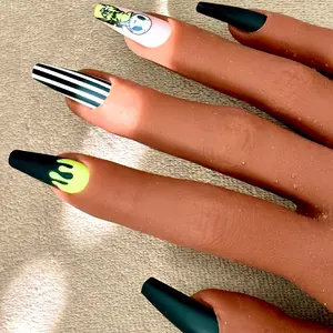 VanZeigs Enchanting Slime Nightmare Halloween Press-on Nails Set - 24 Pieces - Nail Care, Nail Art