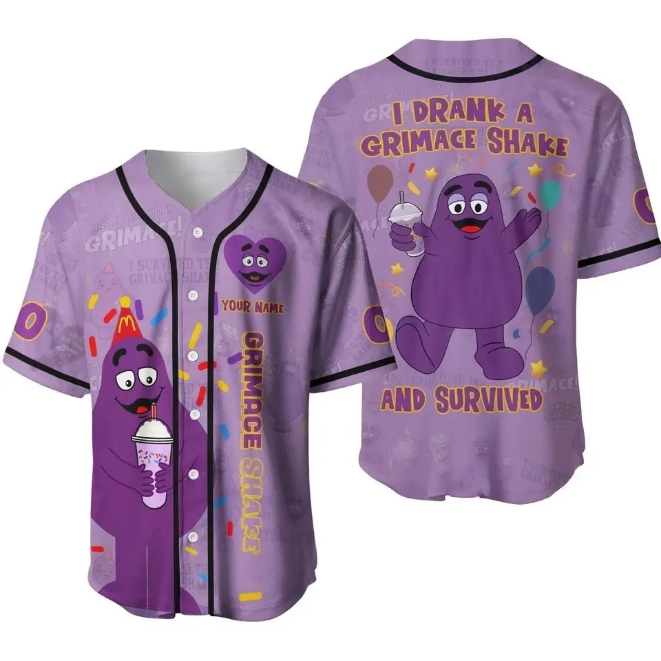 [SALE 50% OFF] Grimace Shake Jersey, Grimace Baseball Jersey For Baseball Fans
