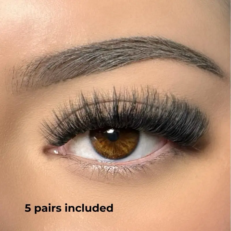 5 Pairs of "Showgirl" 3D Lashes, like a Las Vegas Showgirl these lashes are beautiful, voluminous and feathery.