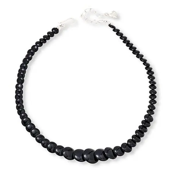 Mine Finds by Jay King Midnight Black Chalcedony Bead 18-1/4" Necklace