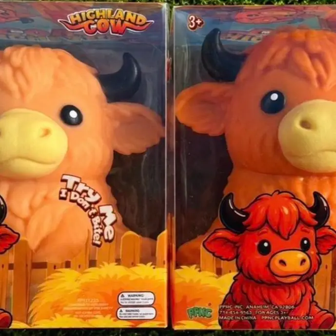 Highland Cow Squishy, Classic & Novelty Stress Relief Toy for Toys & Hobbies Collection