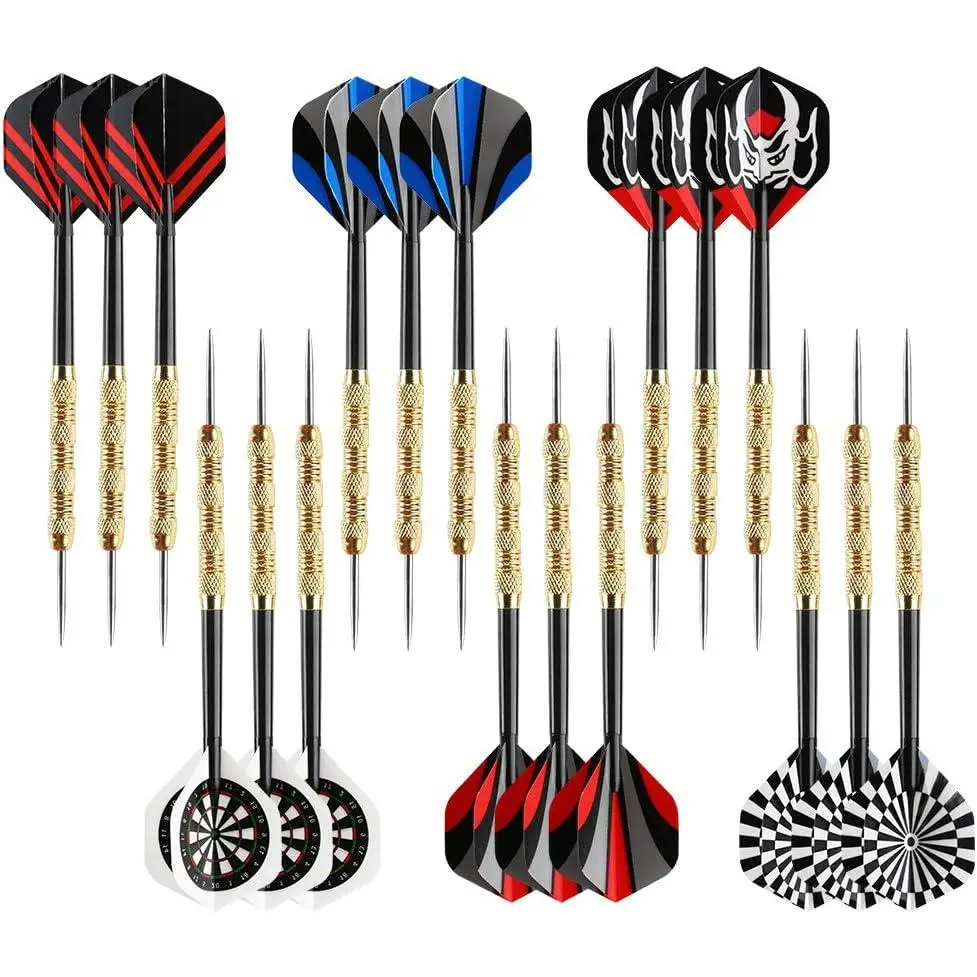 Steel Tip Darts, Professional Metal Darts, Darts Metal Tip Set, Metal Darts for Dartboard,18 count