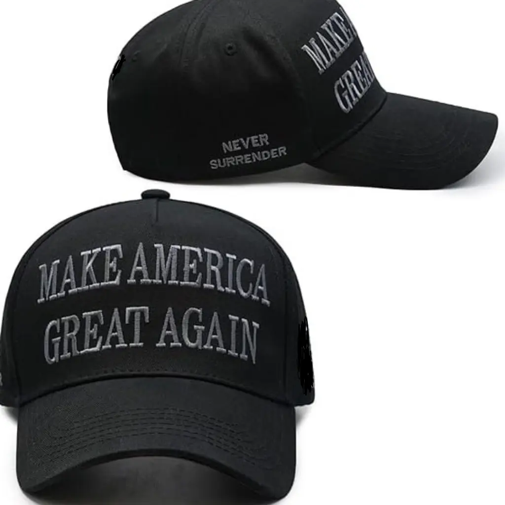 Donald Trump 45-47 Hat, 2-sided Embroidered Hat,  Never Surrender MAGA Hat, Make America Great Again Hat