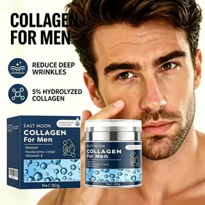 【BYU 1 GET 1】Collagen Men's Anti-Aging Wrinkle Cream, Men's Face Moisturizer Cream 50g, Skin Firming and Tightening Lotion, Firming Hyaluronic Acid Moisturizer defense men care gift set