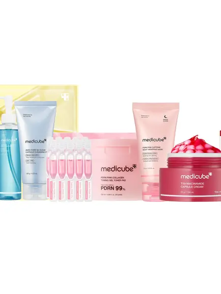 [medicube] Affordable Glow in a WEEK Set | Includes 8 NEW TOP-SELLING products | Achieve Glass Glow Skin IN 7 DAYS with Korean Skincare