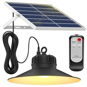 2024 Engrepo Solar Shed Light Outdoor Indoor, 1500LM Solar Light Dusk to Dawn 2000K/6000K with Remote Control 16.4ft Cable for Porch, Patio, Shed, Barn, Gazebo, Aluminum, Black