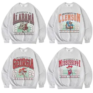ALL TEAM College Mascot Sweatshirt – Vintage University Graphic Crewneck – Campus Game Day Football Fan Pullover