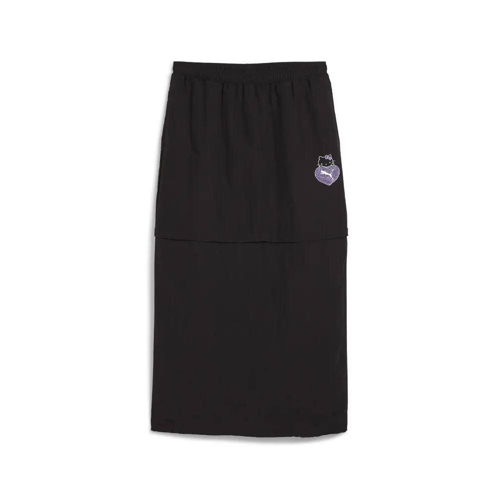 PUMA Womens X Hello Kitty Woven Maxi Skirt Casual Casual - Black
